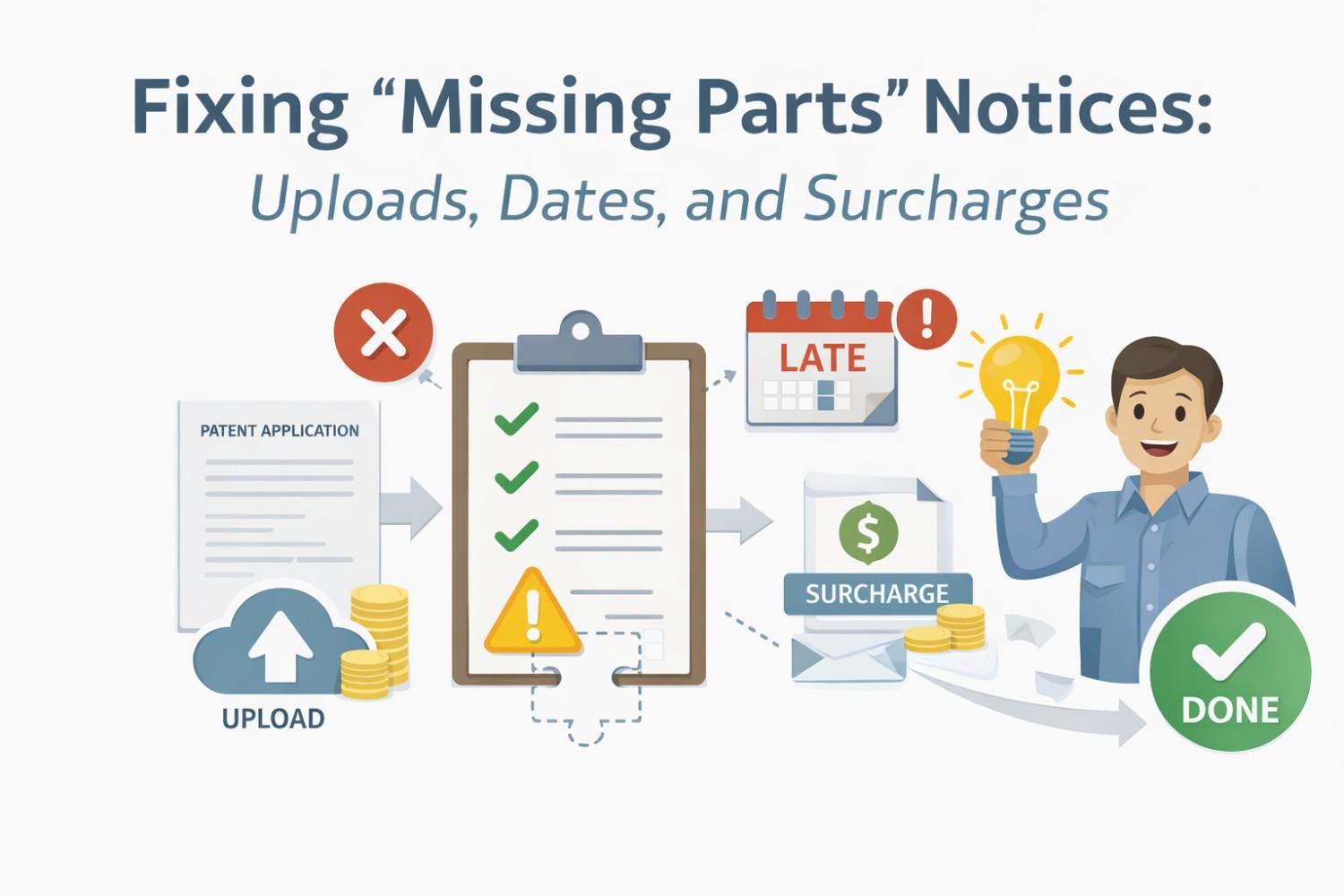 Fixing “Missing Parts” Notices: Uploads, Dates, and Surcharges