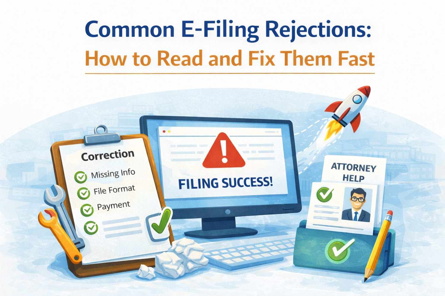 Common E-Filing Rejections: How to Read and Fix Them Fast