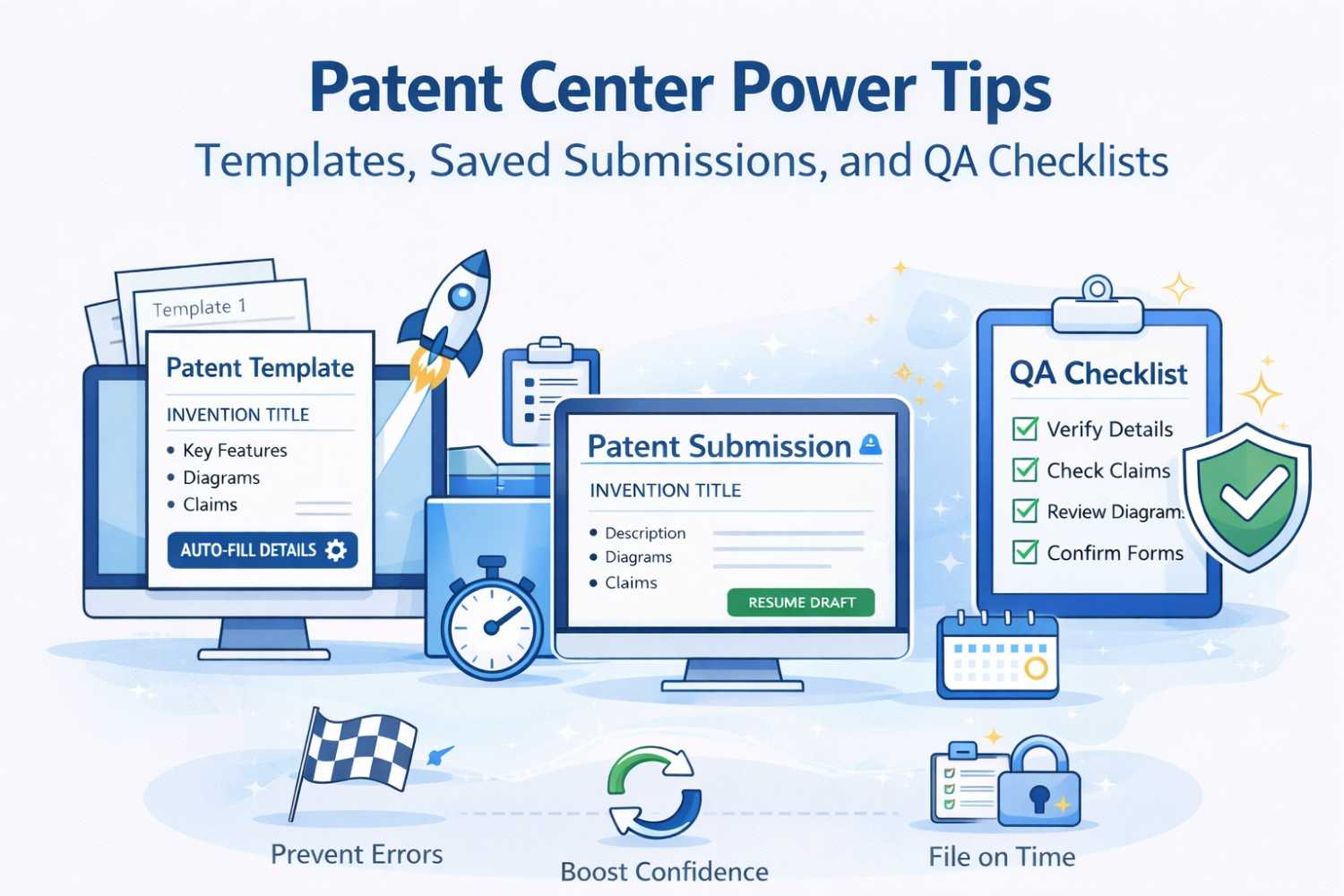 Patent Center Power Tips: Templates, Saved Submissions, and QA Checklists