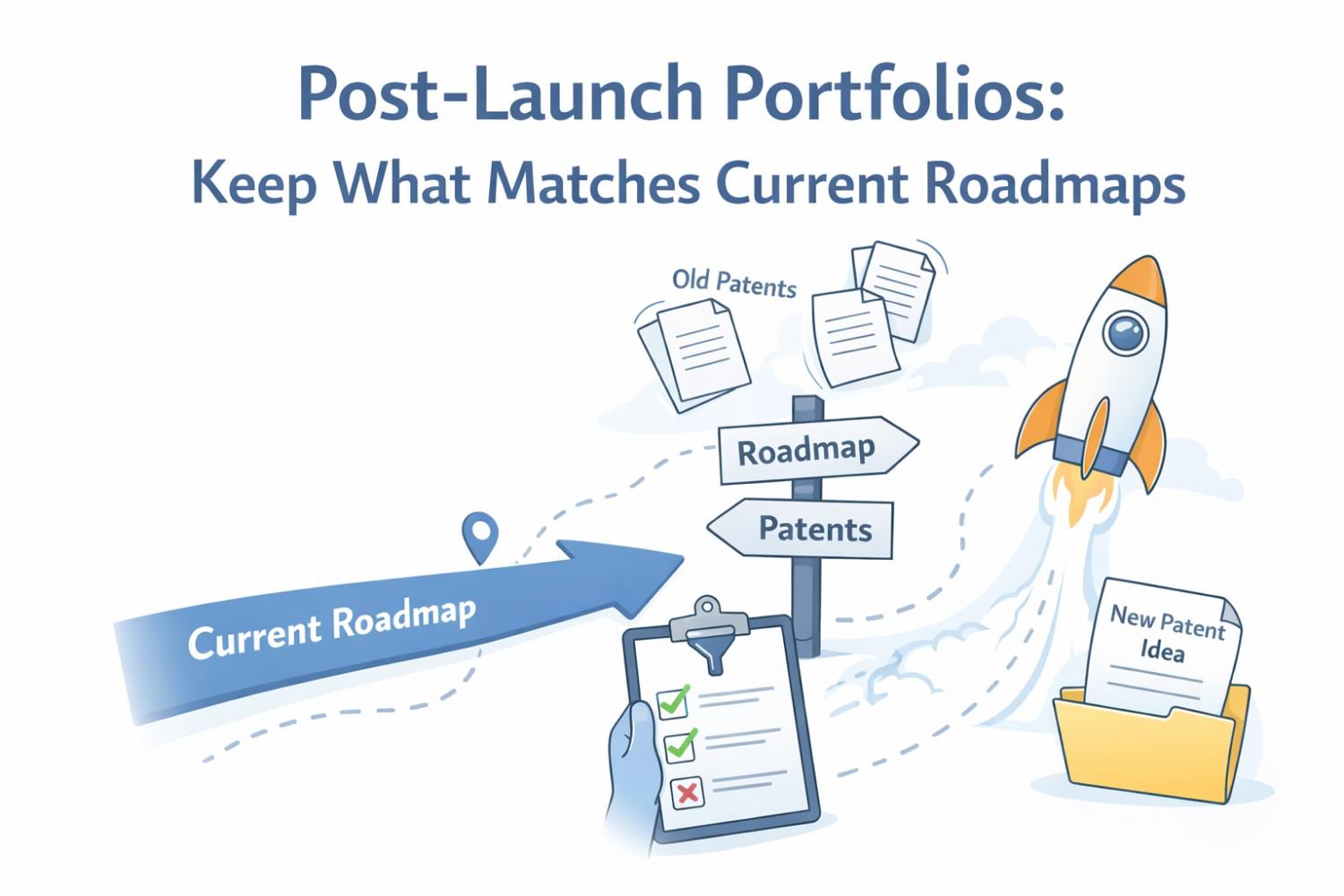 After launch, align your patent portfolio with your current roadmap and drop assets that no longer fit.