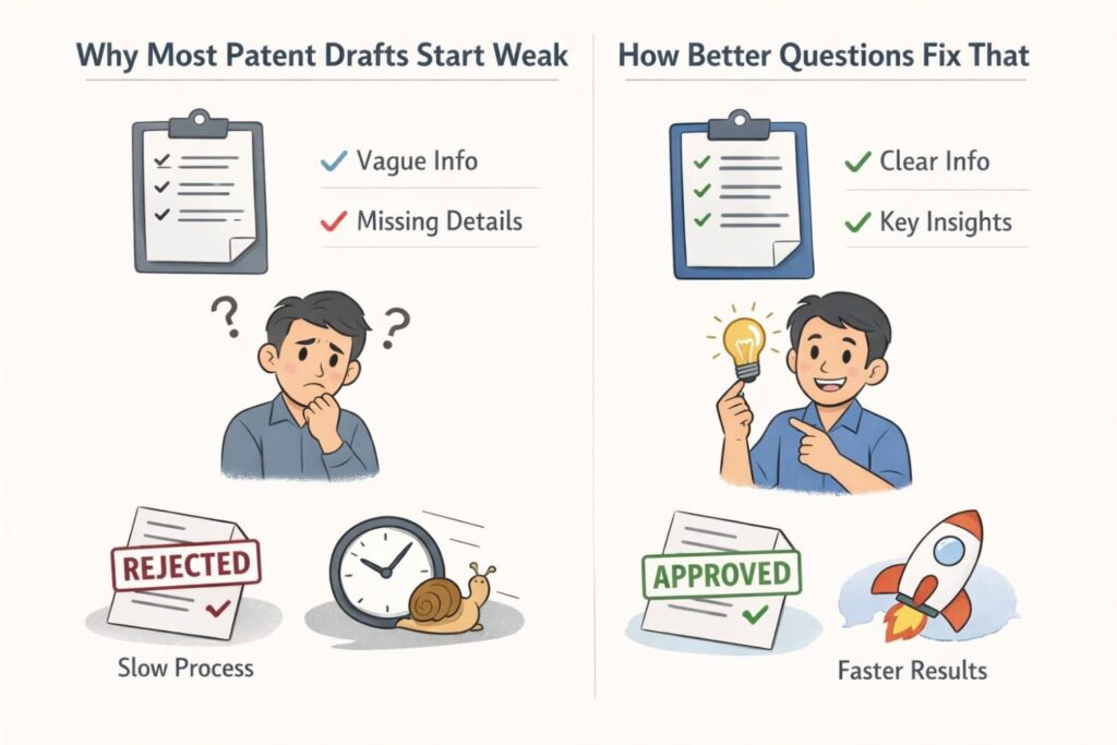If you are serious about protecting your company, you need a system that pulls that depth out of you. That is exactly how PowerPatent approaches inventor questionnaires.