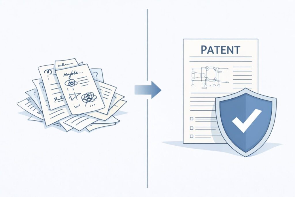 This is where experience matters. Knowing which details are central and which are supporting is a skill. Knowing how to describe a system broadly enough to protect variations, but precisely enough to avoid confusion, is a balance.