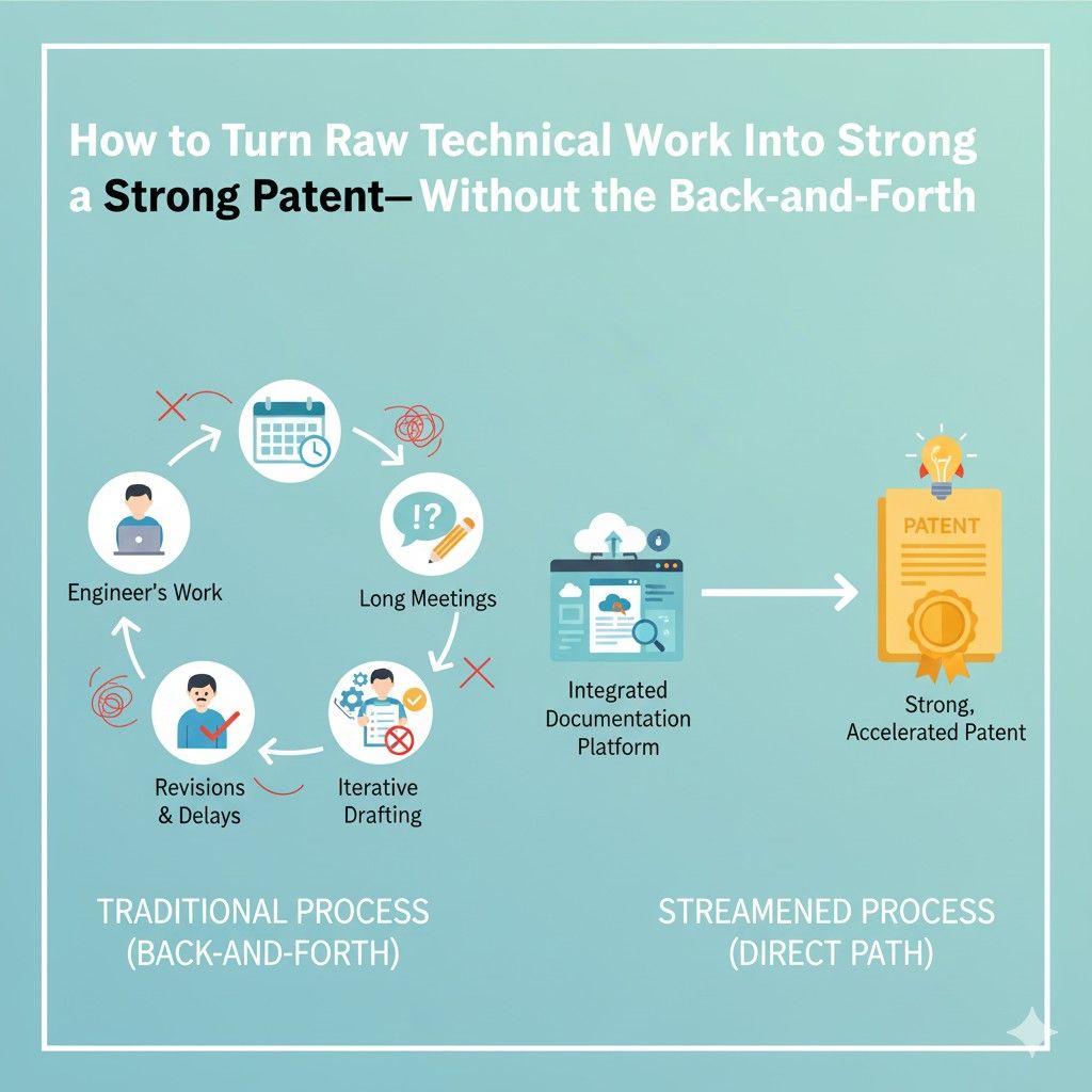 This is one of the reasons modern platforms that guide founders through structured, plain-language invention capture reduce so much back-and-forth. When the first input is strong, the first draft is stronger.