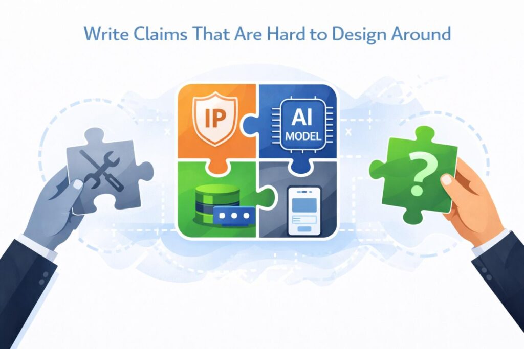 For example, you may not need to tie a claim to a specific large language model or retrieval engine if the real invention is conditional selection of a first or second inference resource based on a measured property of the incoming request.