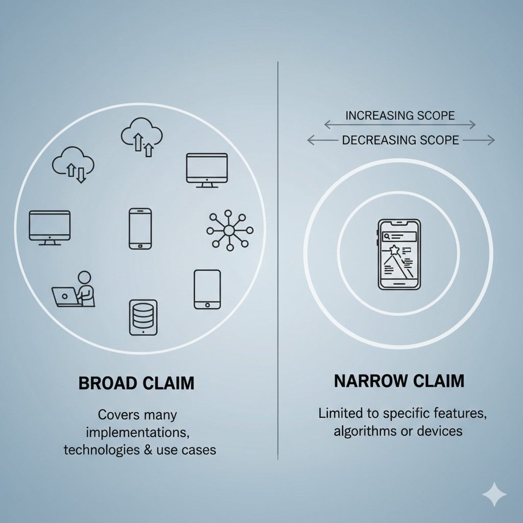 For software companies, this means the claims should not simply mirror the user flow. A user flow tells a story about what the user sees. A claim often needs to capture what the system is really doing behind the scenes.