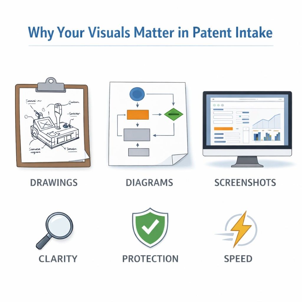 You can improve this process by adding short captions directly below each uploaded image in your intake form. Keep them simple. Explain what the image shows and why it matters.