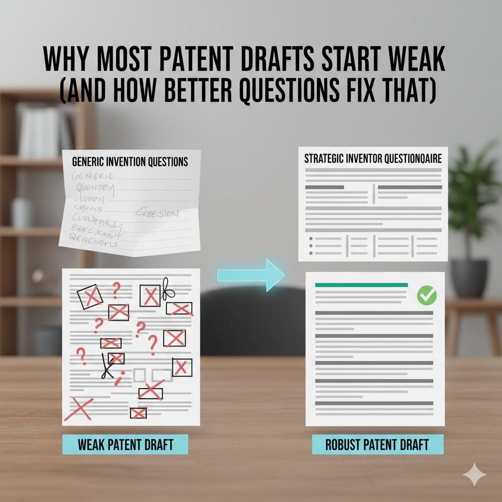 This is one of the reasons PowerPatent blends software guidance with real attorney oversight. The software helps you capture the technical truth in a structured way.