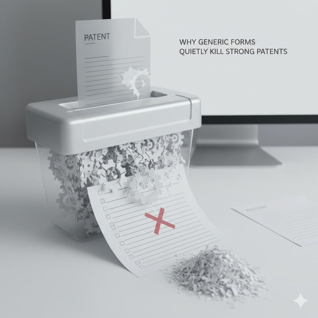 A simple form may feel easy today. But strong patents are not built on easy processes. They are built on thoughtful, structured capture of what makes your invention truly different.