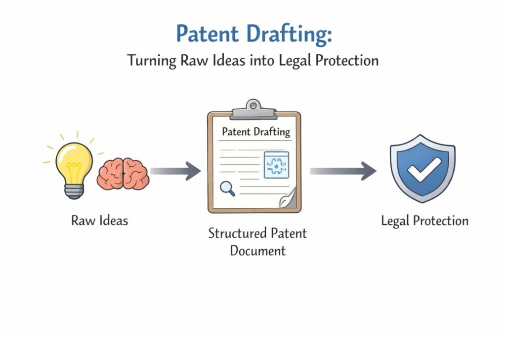 At the core is the inventive concept. Around that core sit multiple embodiments. Around those embodiments sit variations. Around those variations sit alternative implementations.