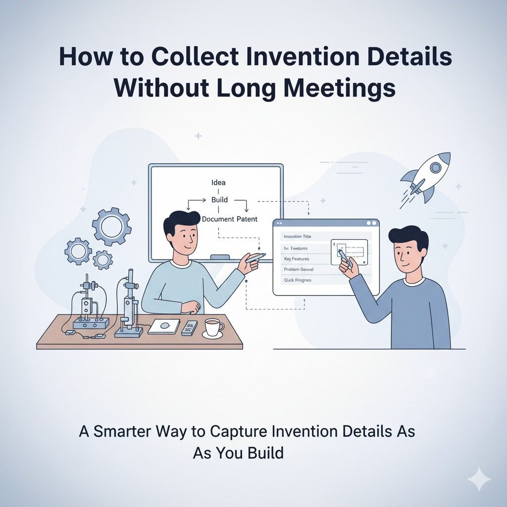 This approach has two benefits. First, it strengthens internal understanding. Second, it builds a record that can be transformed into patent-ready material later.