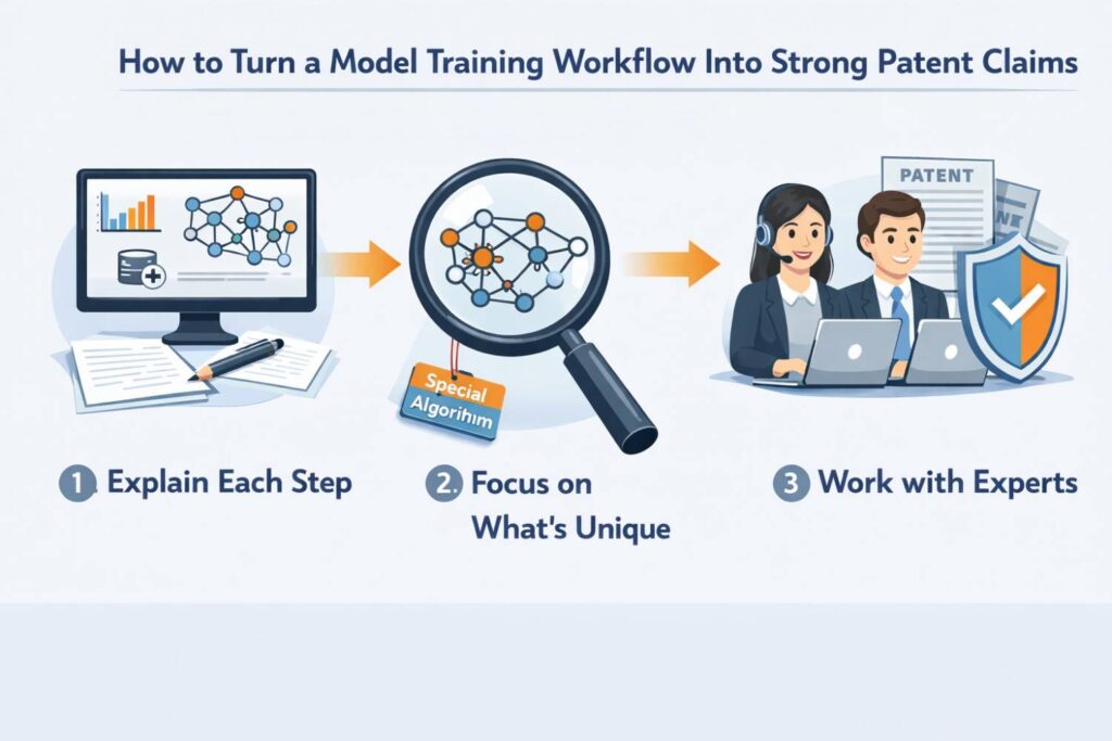 That center may be a sequence of data scoring, subset selection, conditional retraining, and selective parameter update. Or it may be some other chain. The point is that the main claim should guard the real concept.