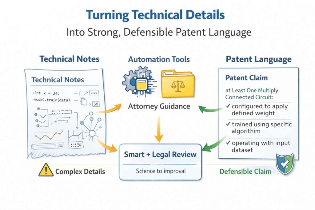 From a business point of view, this protects your roadmap. You do not want to file a patent that only covers version 1.0 when version 2.0 is already in progress.