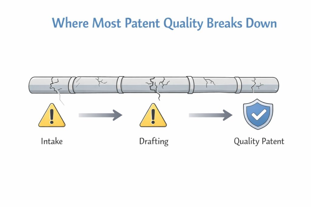 The better approach is controlled speed. Move quickly, but only after the core invention is clearly defined. Filing a strong application one month later is often far better than filing a weak one today.