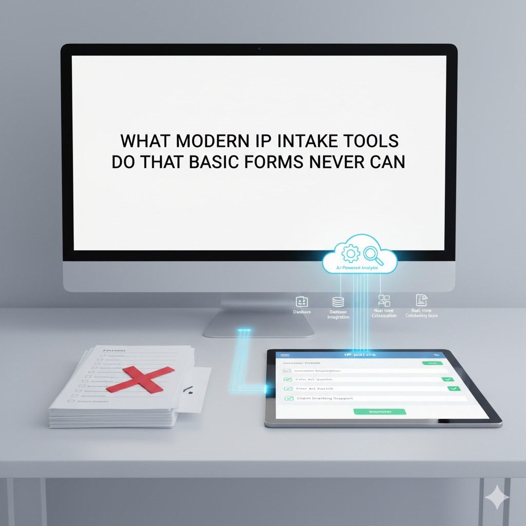 Modern IP intake tools do what basic forms never can. They guide thinking. They reduce errors. They build structure. They support speed without sacrificing quality.