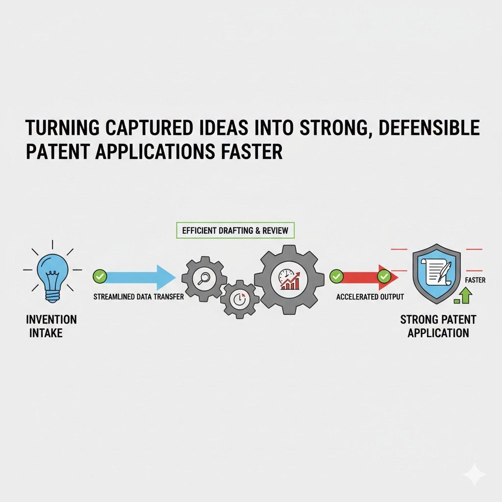 You want drafting software that pulls directly from structured intake and guides the build of the application in a deliberate way. Each section should be based on real technical input, not filler text.