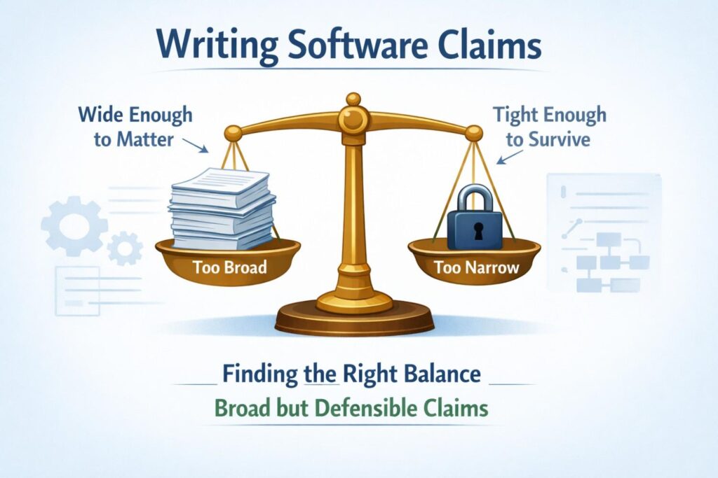 Writing strong software claims is not about sounding technical. It is not about stuffing the claim with fancy system words. It is about making smart choices. You want claims that cover enough ground to protect real business value, but not so much that they fall apart when tested.