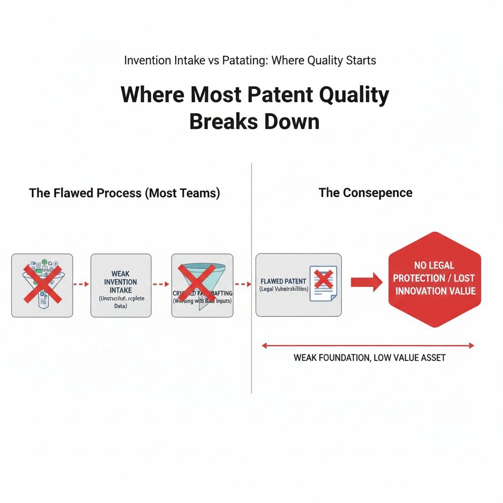 Patent quality does not break in one place. It weakens through small compromises.