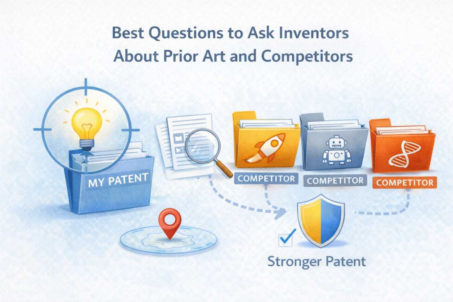 Find the best questions to ask inventors about prior art and competitors to strengthen your patent strategy early.