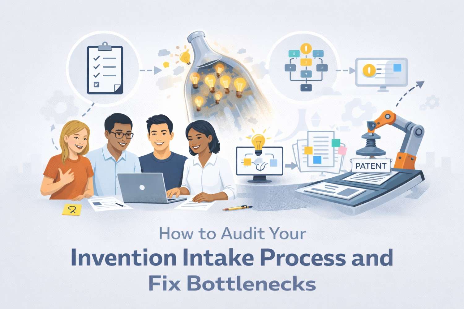 Find out how to audit your invention intake process, spot bottlenecks, and speed up patent filings.