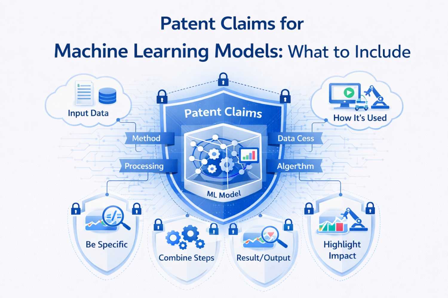 What should you claim in an ML patent? Learn how to protect models, training steps, and real-world applications.