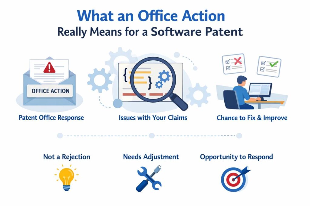 For a business, this matters because panic leads to bad moves. Some teams treat the first rejection like a disaster and rush into narrow changes that cut away the real commercial value of the patent.