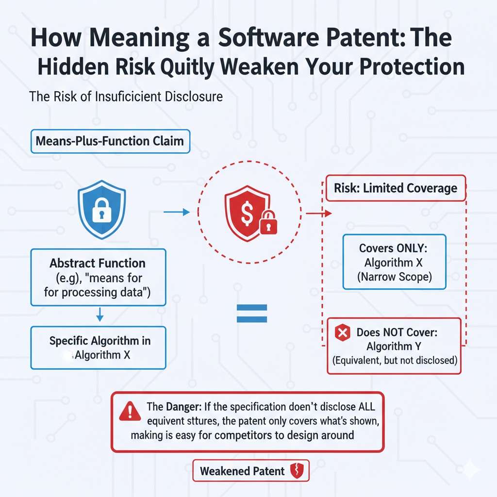 They copy the business logic while changing enough of the underlying implementation to create distance. Means-plus-function issues can make that easier if the claim is tied too tightly to specific disclosed structure.