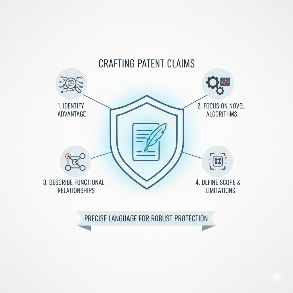 That means the drafting mindset should be more strategic than descriptive. You are not only asking what your system does.