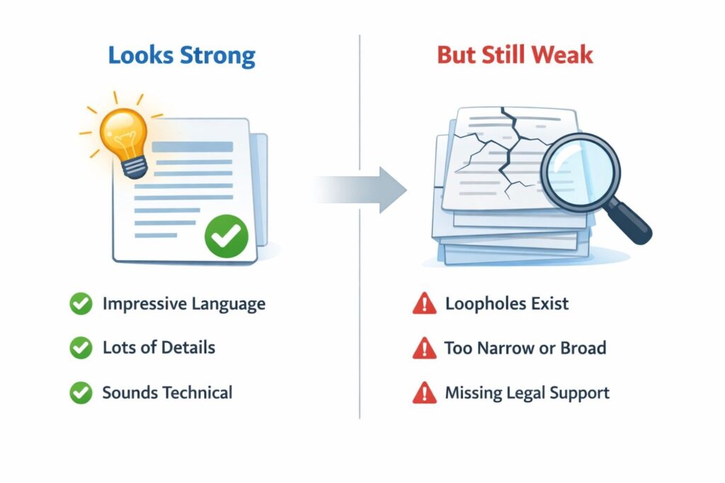 For example, a software invention may get drafted in language that feels like generic data processing. A control system may get framed like ordinary automation.