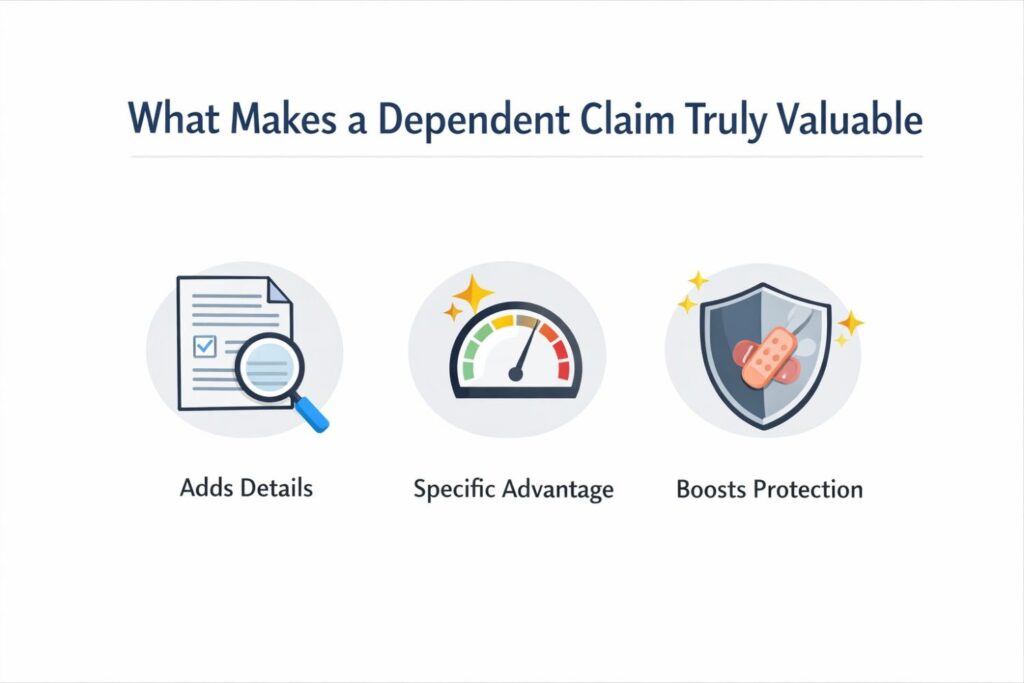 They make the invention easier to understand. They show what is really special about the system. They help define the core idea in a more concrete way.