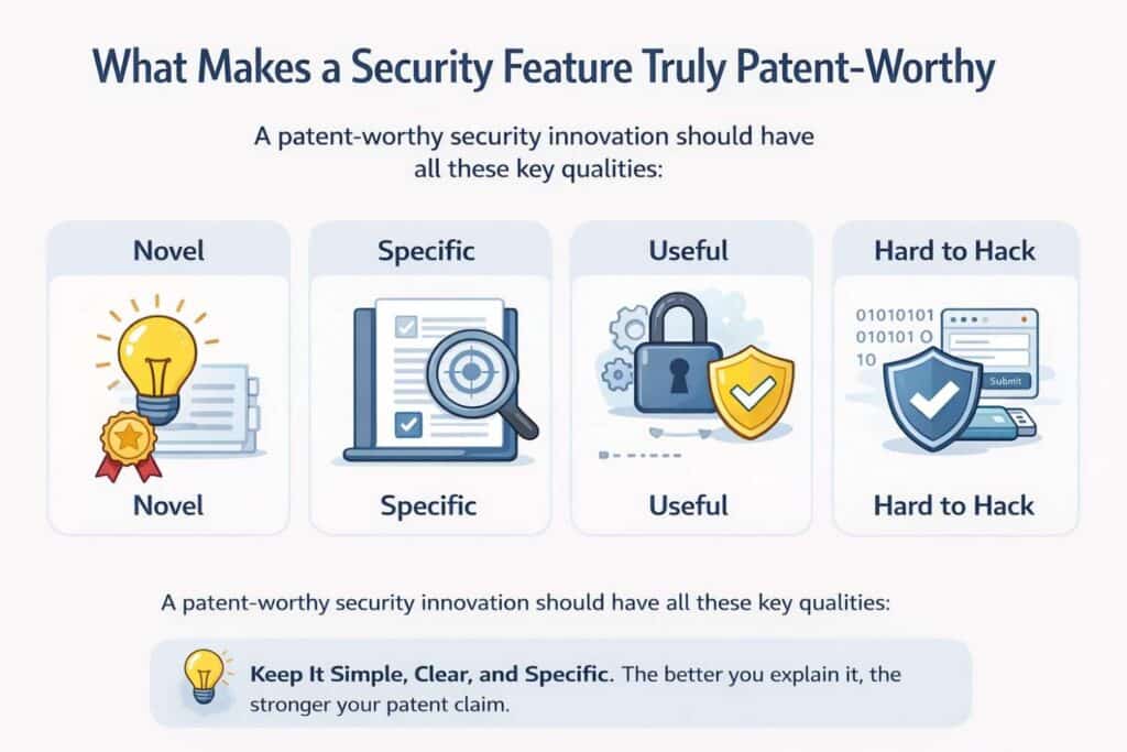 A weak candidate is usually a standard security control added in a normal way. A stronger candidate is a system that changes how the control works in order to solve a practical problem the standard version handles poorly.