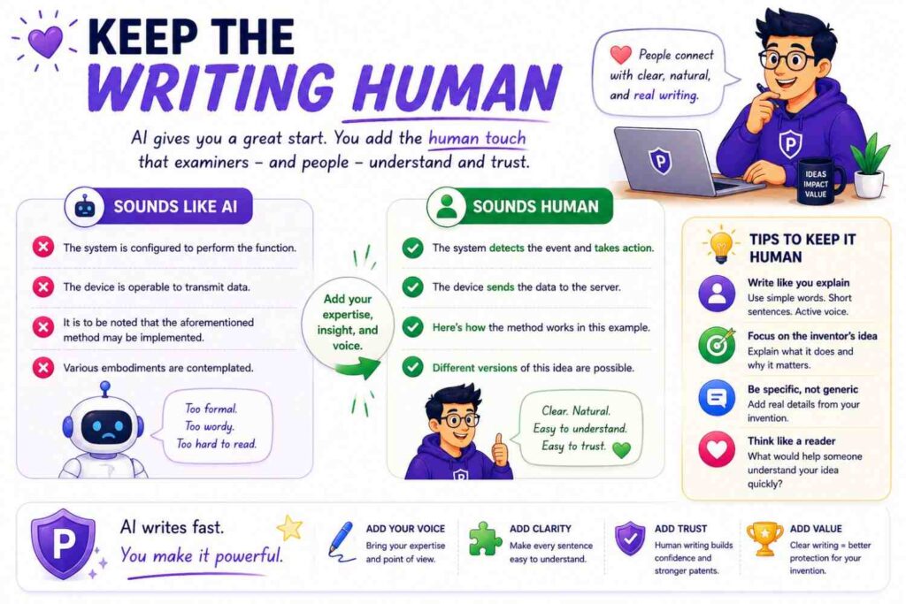 It uses long sentences with little meaning.