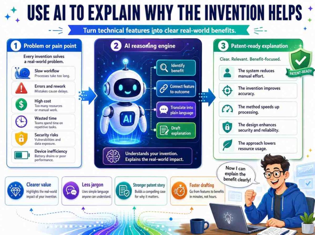 But each benefit should connect to a technical feature.