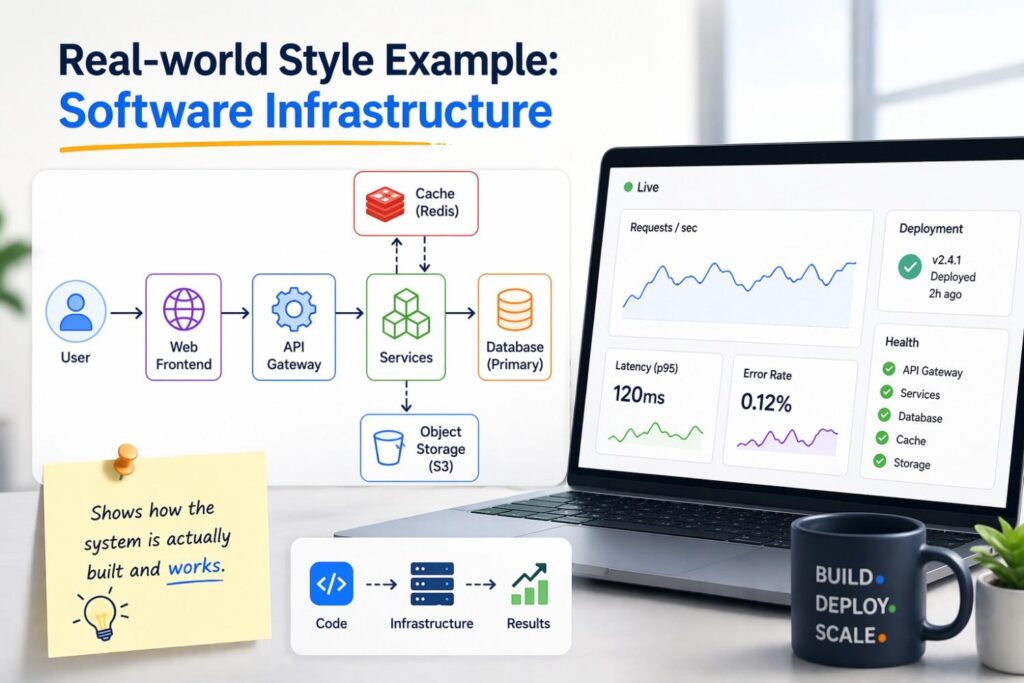 Let us walk through a fuller example in a software setting.