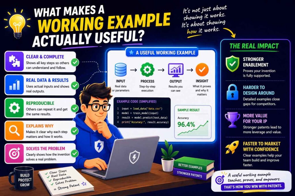 A useful working example does more than say, “We built a system.”
