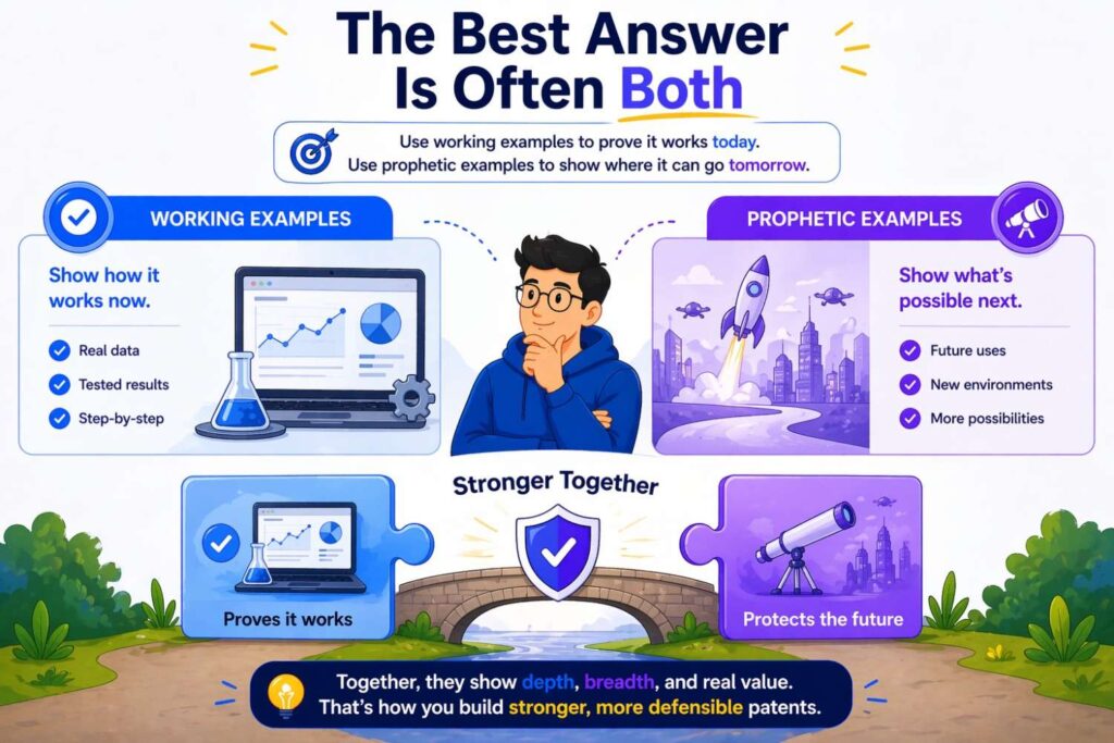 In many strong patent applications, the best answer is not choosing one over the other. It is using both.