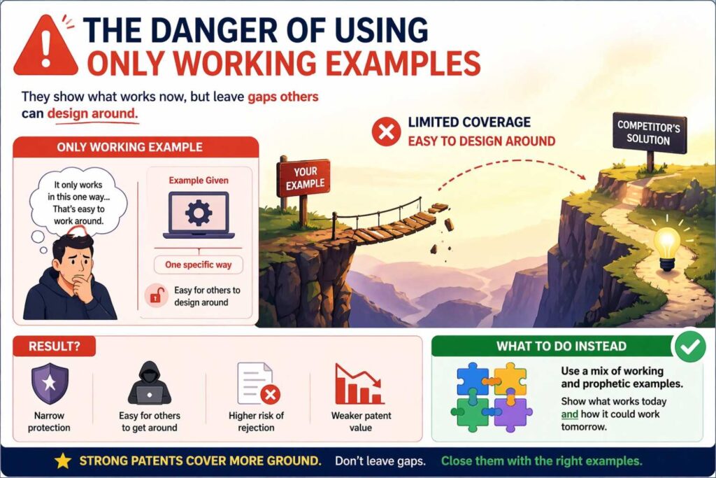 Working examples are great, but they can create a trap if used alone and too literally.