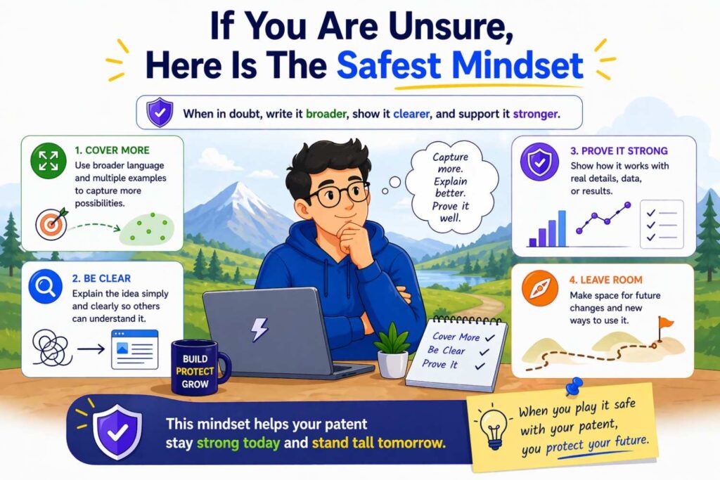 Be clear about what is illustrative.