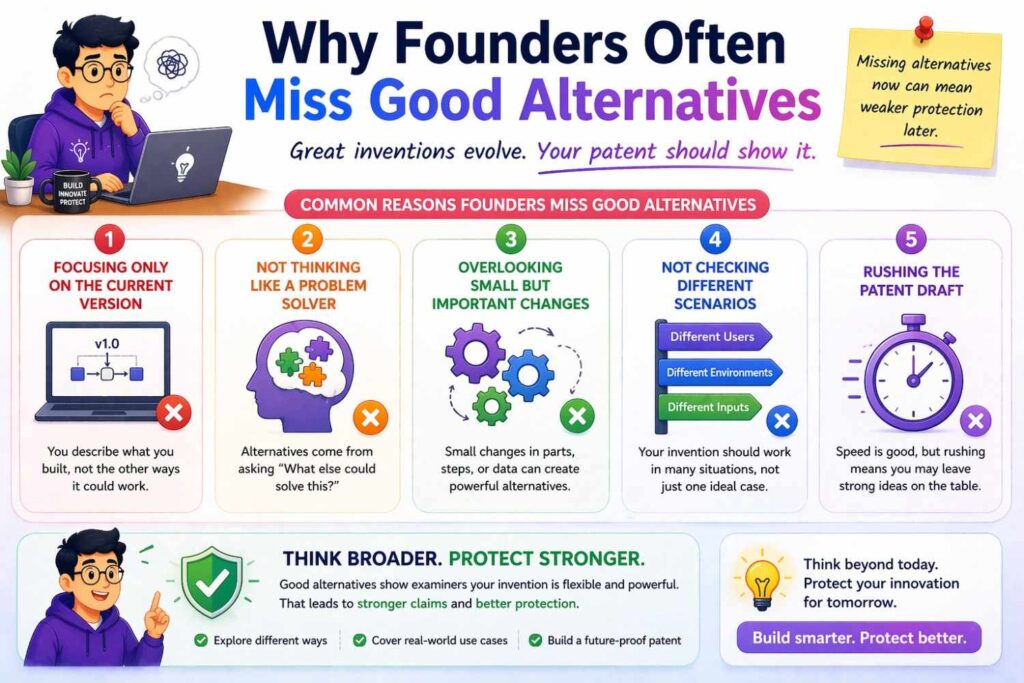 The strange thing is that inventors usually know more alternatives than they realize.