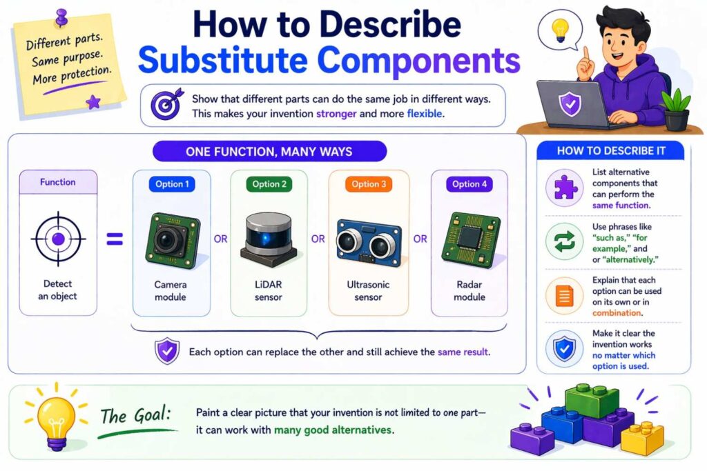 One of the easiest kinds of alternative to describe is the substitute component.
