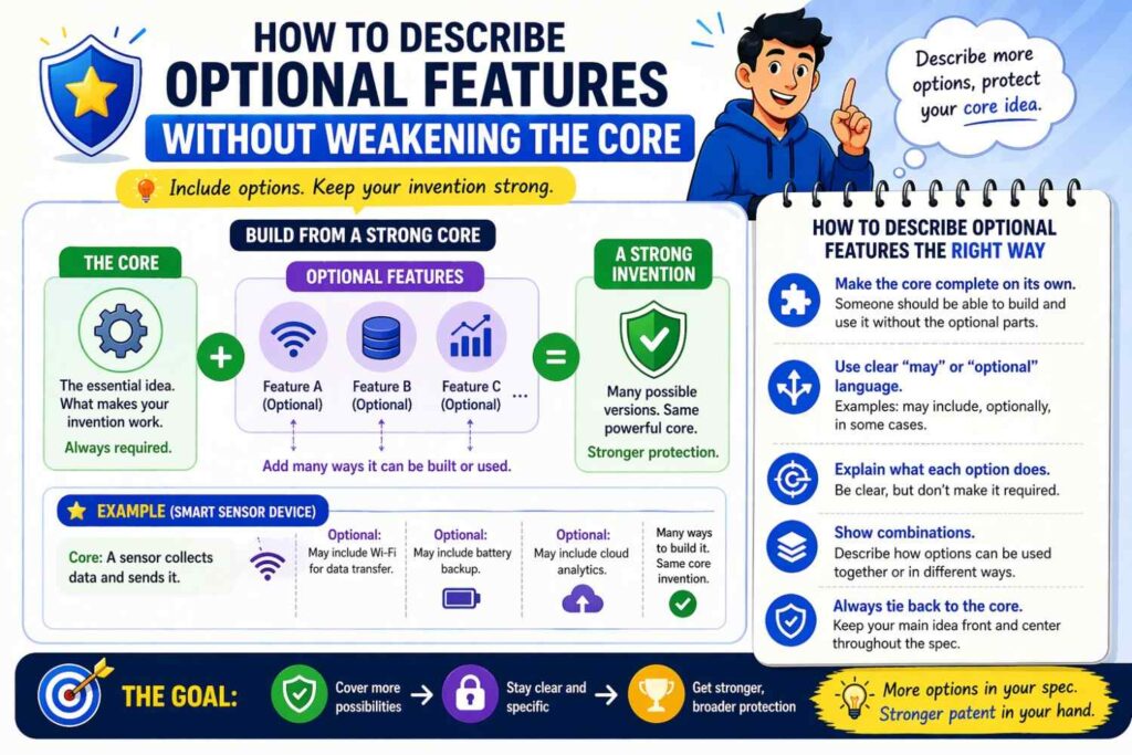 These should often be described as optional features.