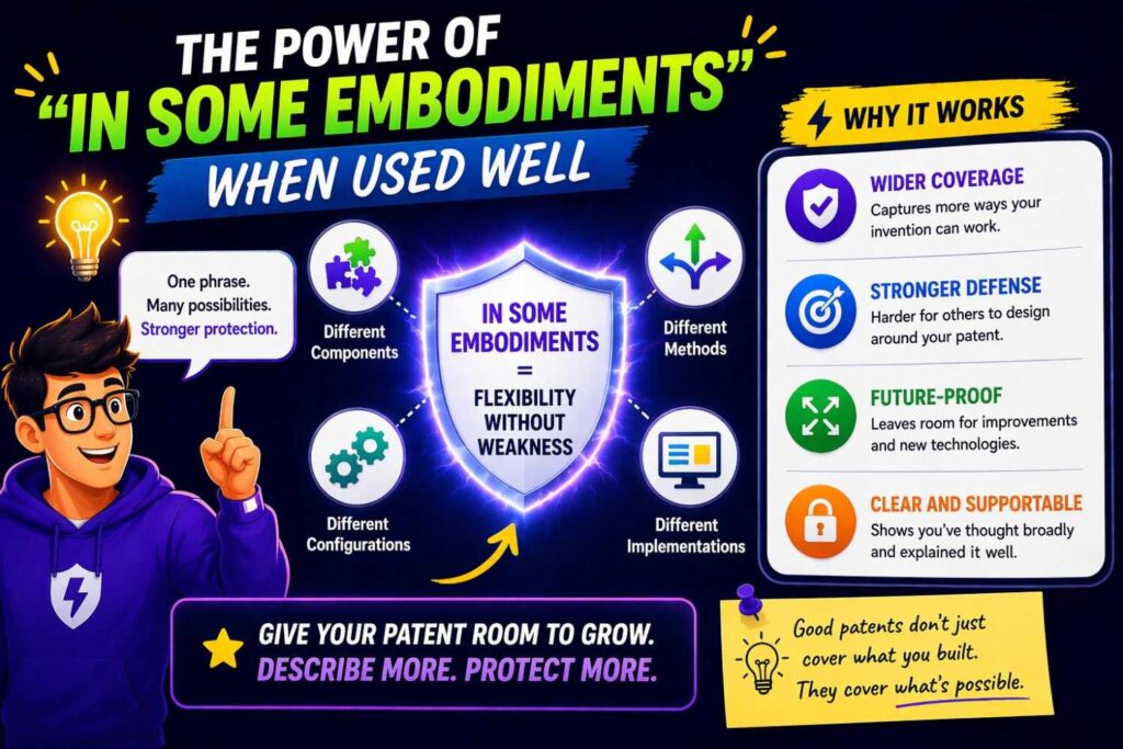 “In some embodiments” is one of the simplest ways to introduce flexibility without losing clarity