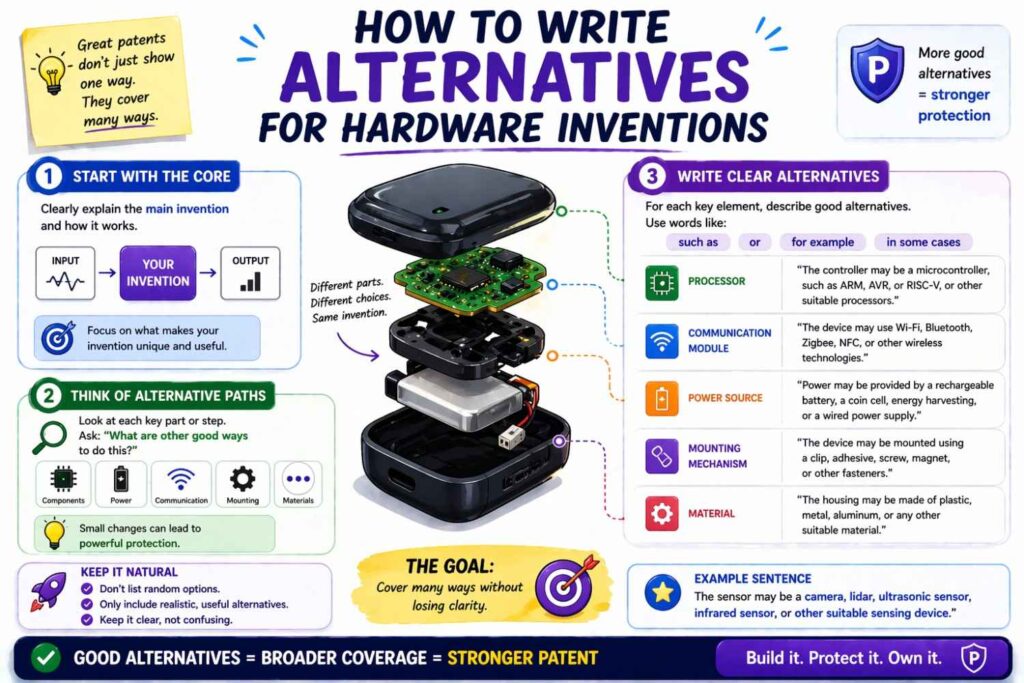Hardware inventions often need careful handling because structure matters.