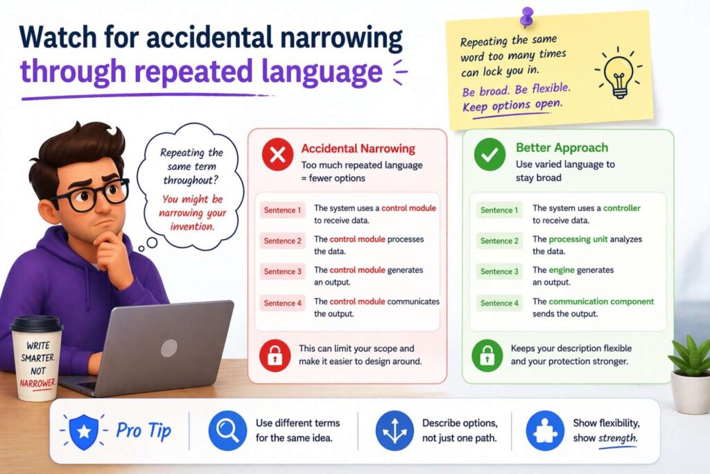 Even if you include alternatives, the spec can still become narrow by repetition.