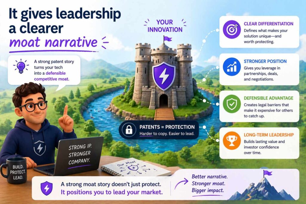 A good patent story is also a good moat story.
