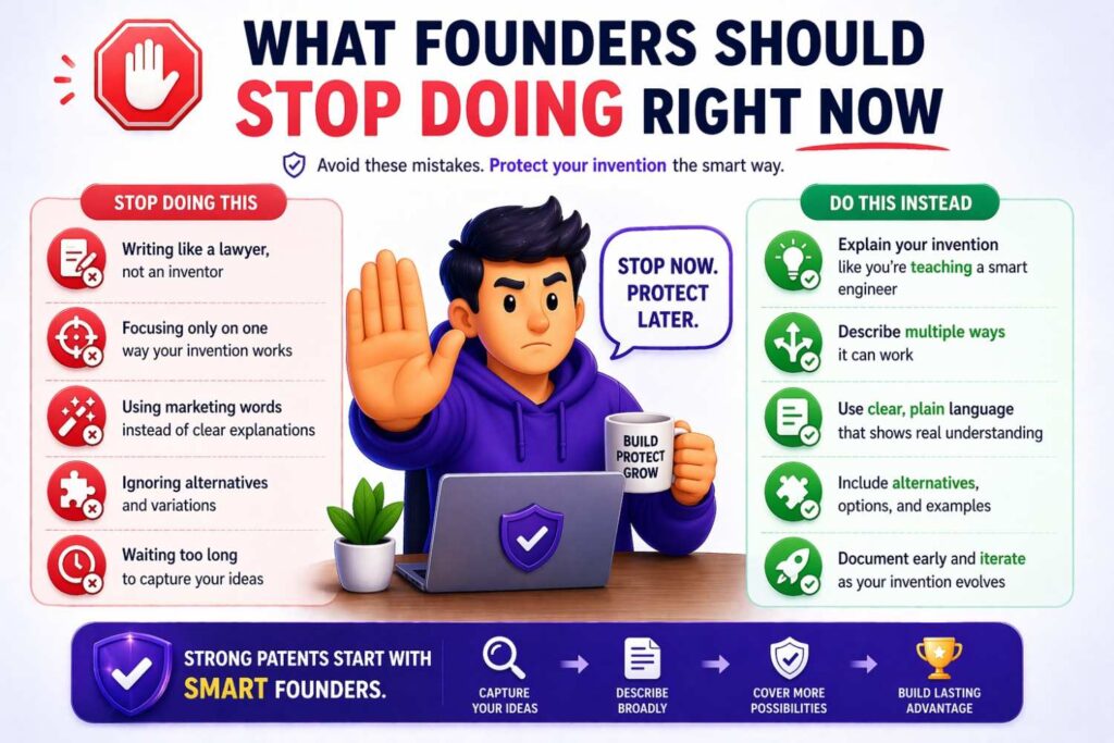 They should stop assuming a patent draft is broad just because it uses broad words.