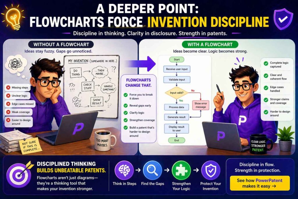 There is a hidden benefit to generating patent flowcharts from text.