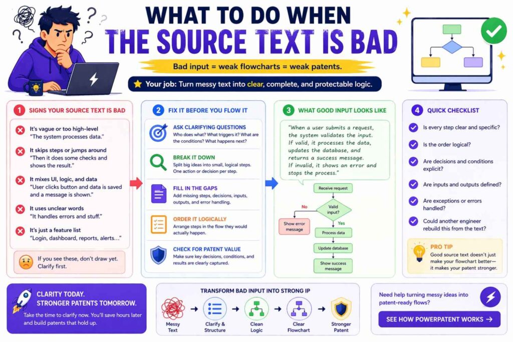 Sometimes the source text is thin, vague, or incomplete.