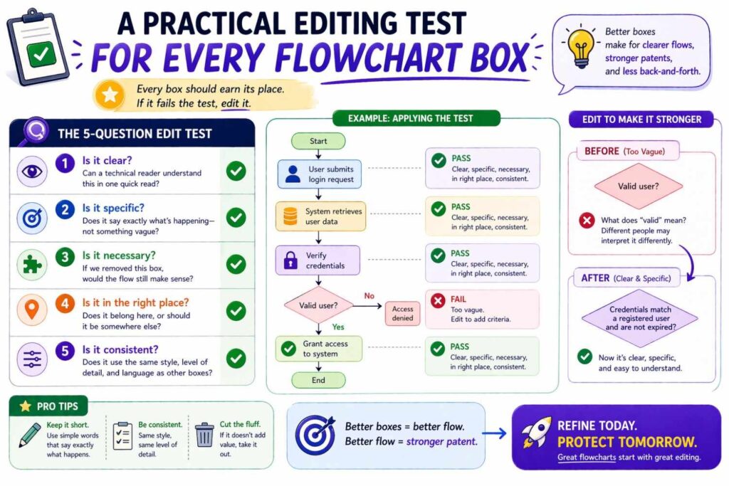 For every box in the chart, ask four simple questions.