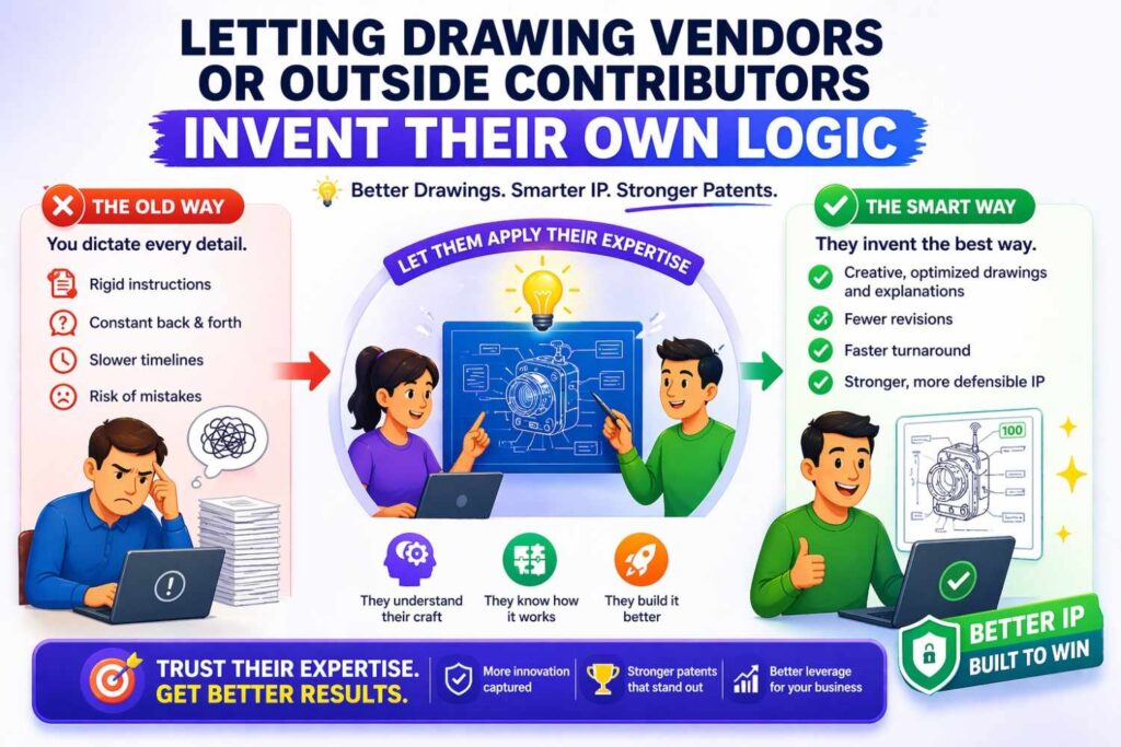 As businesses grow, more outside hands may touch patent materials