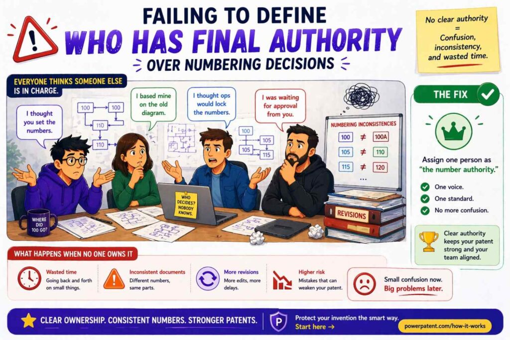 In some teams, nobody clearly owns the final call on numbering logic. 